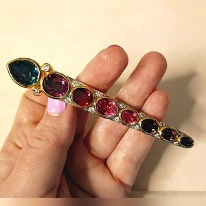 SOLD: Christian Dior Vintage LARGE Brooch Pink Purple Blue